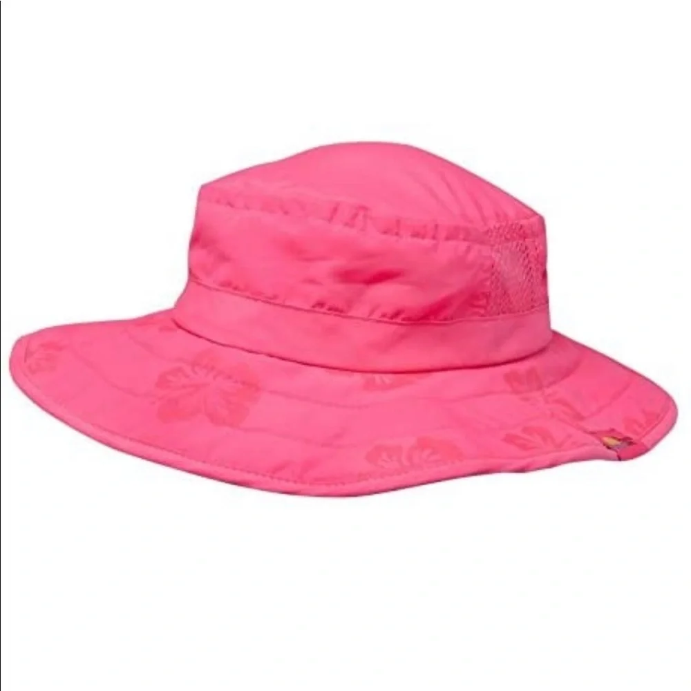 Sun Protection Zone Kids UPF 50+ Hawaiian Pink Safari Sun Hat UV Sun Lightweight